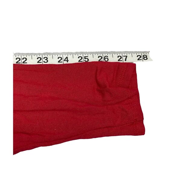 Intro Blouse Top Women's 1X Red Asymmetrical Hem Round Neck 3/4 Sleeve Pullover - Picture 6 of 7